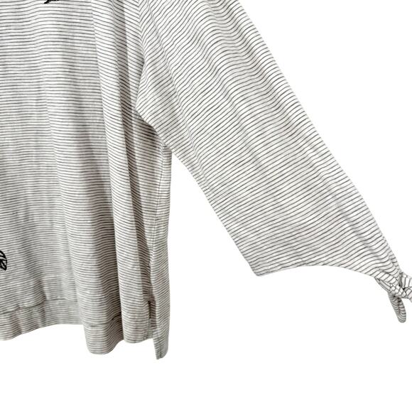 Habitat Sz XL Wearable Art to Wear Leaves Comfy Cozy Blouse Shirt Top Artsy - Picture 4 of 6